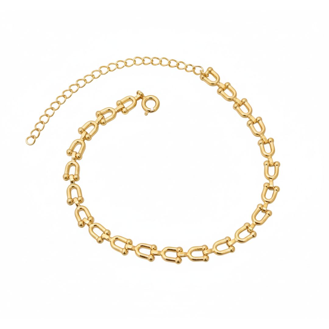 Pulseira toda de ferradurinhas Pulseira toda de ferradurinhas